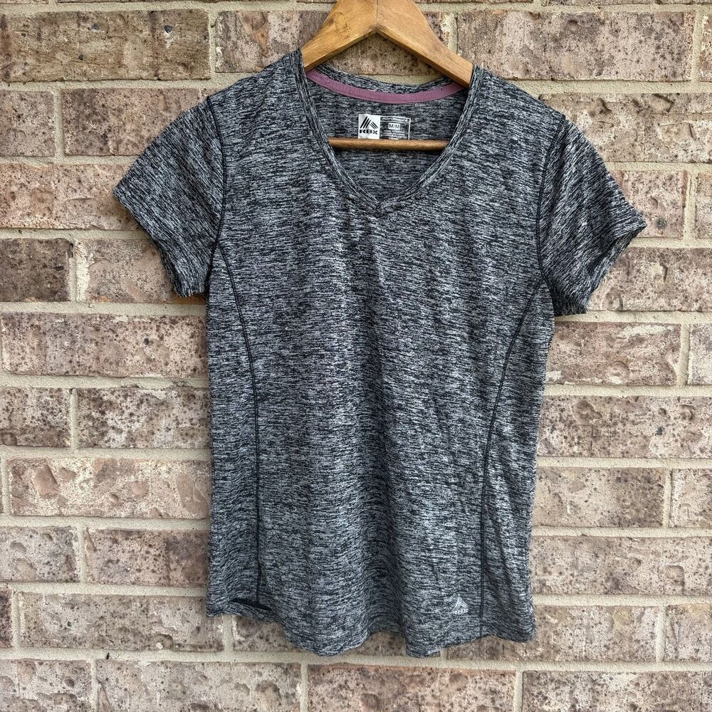 RBX Live Life Active Women's Short Sleeve V Neck Pullover T Shirt Size M Light